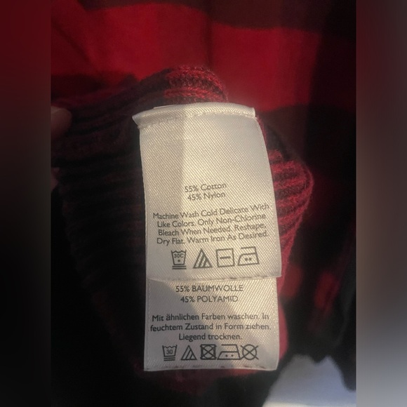 Eddie Bauer Red Plaid Open Front Cardigan with Pockets. Size XL. - Picture 6 of 6